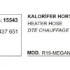 KALORİFER HORTUMU 15543 MEGANE-I R19 1.6 ENJEKTÖRLU 7700437651 7702255624