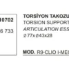 TORSİYON TAKOZU 10702 (Q77XQ43X28) R19 CLIO-I MEGANE-I 7700776733