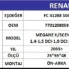 AKS BİLYASI ARKA VKBC20085 MEGANE-II FLUENCE SCENIC-II (02-) BTH1250