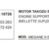 MOTOR TAKOZU SAĞ 10726 MEGANE-II SCENIC-II 1.9 DCI 2.0-16V 8200103263 8200272424